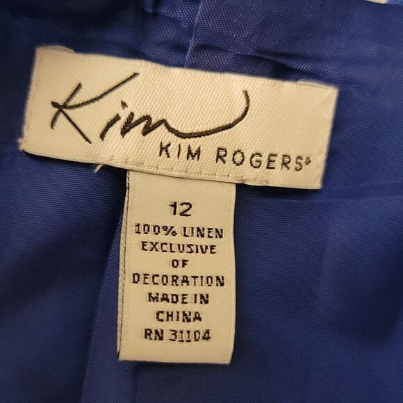 BRAND NEW KIM ROGERS SLEEVELESS LINEN INVISIBLE ZIP CLOSURE DRESS - Picture 14 of 16